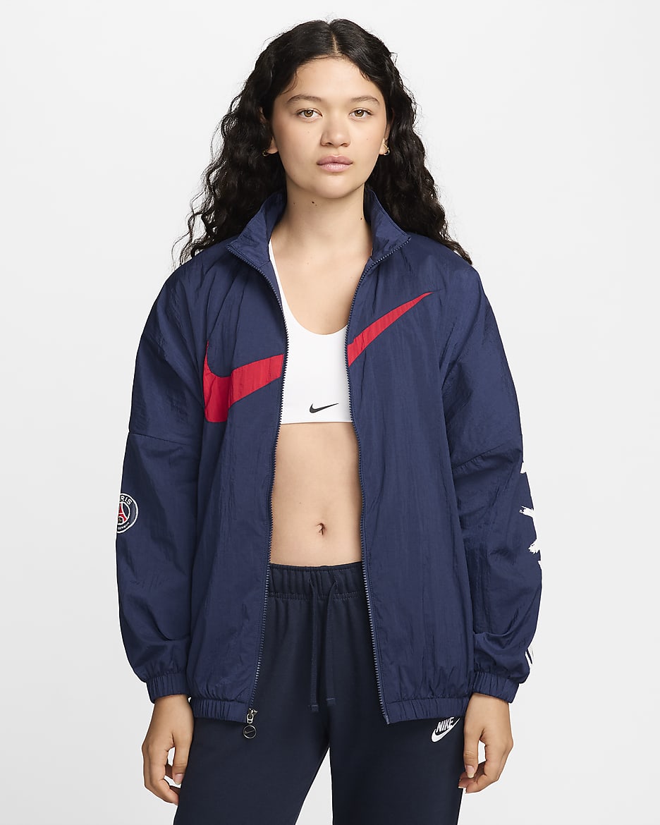 Paris Saint Germain Essential Women s Nike Soccer Woven Jacket. Nike